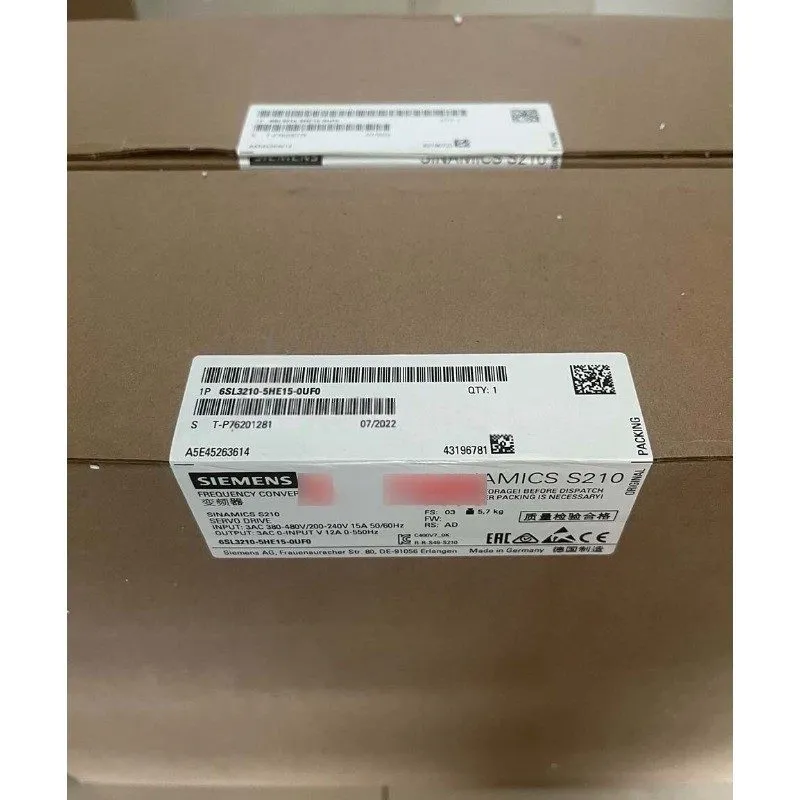 Сервопривод Siemens 6SL3210-5HE15-0UF0 SINAMICS S210 Servo Drive 5kW 200-480V 3P