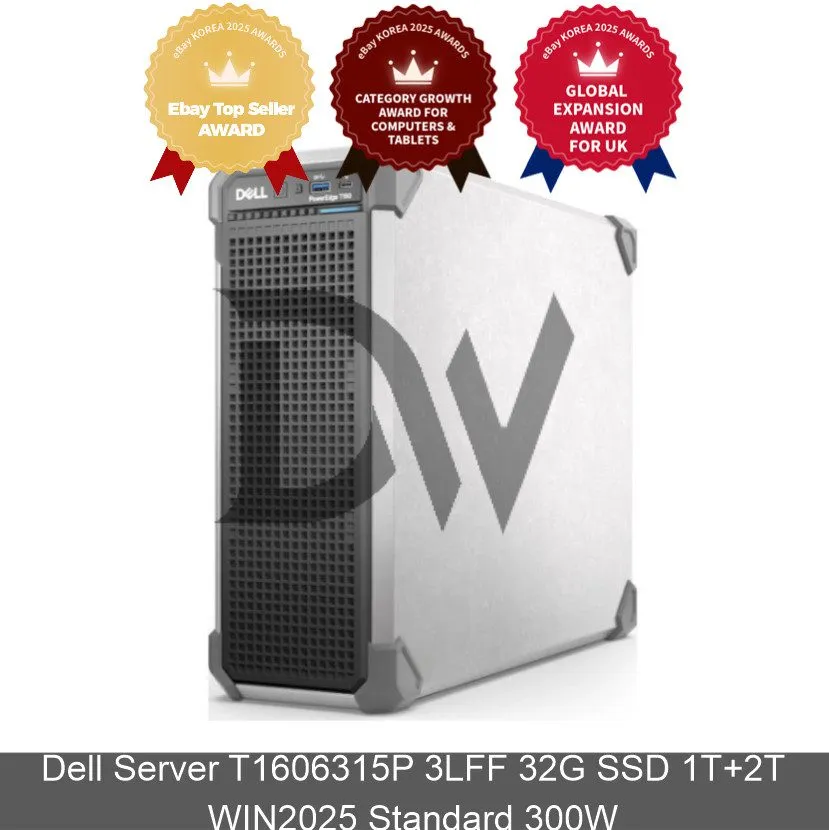 Сервер Dell Server T1606315P 3LFF 32G 4T WIN2025 Standard 300W Server Computer