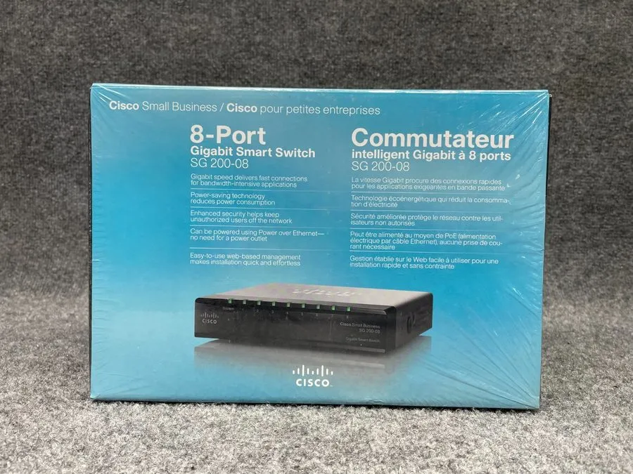 Коммутатор Cisco Small Business 8 Port Gigabit Smart Switch SG200-08