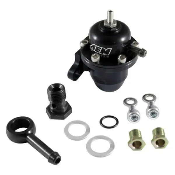 Трубопроводная арматура AEM 25-304BK Adjustable Fuel Pressure Regulator Black