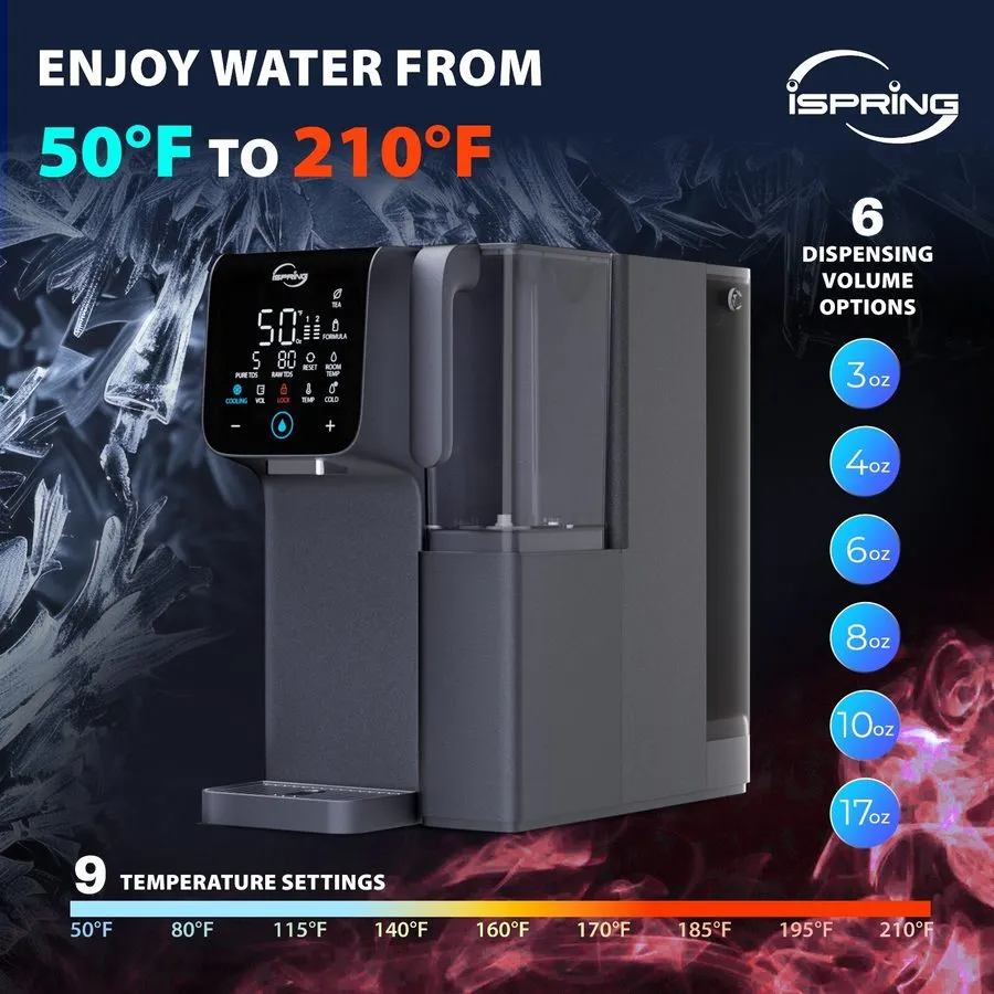 Насос iSpring RCD100HCG Hot & Cold Reverse Osmosis System Countertop, Alkaline R — фото лота 1