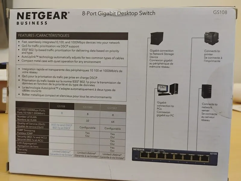 Коммутатор NETGEAR GS108 ProSafe (GS108-400NAS) 8 Port Standalone Gigabit Ethern — фото лота 2