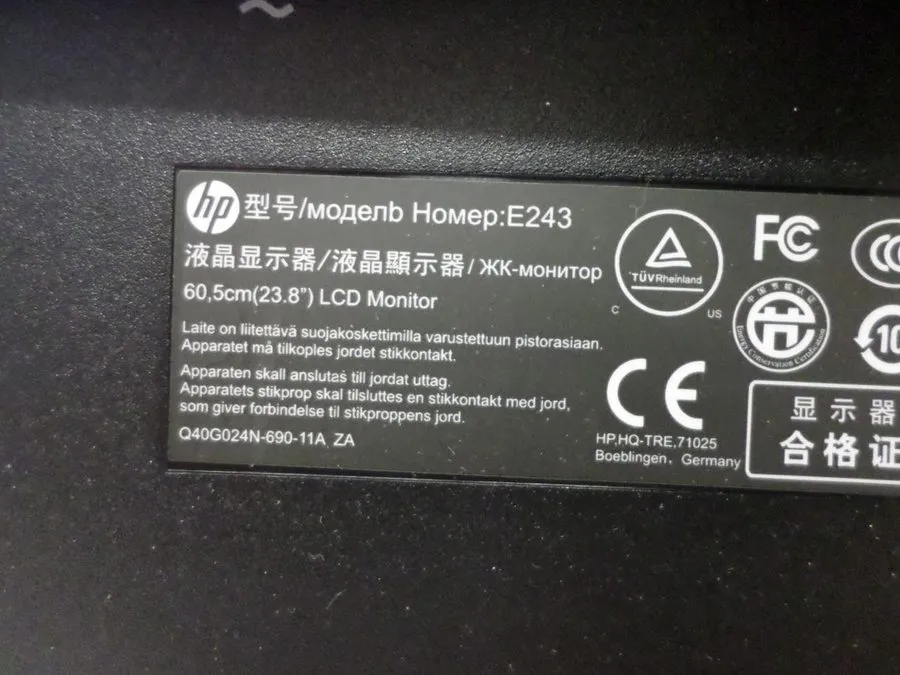 Монитор HP EliteDisplay E243 23.8-Inch Screen LED-Lit Monitor Silver Grade B — фото лота 3