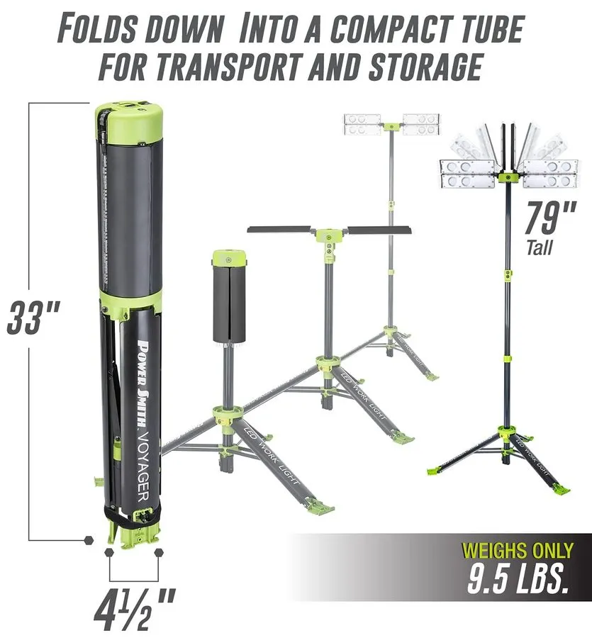 Оборудование видеонаблюдения Voyager Pvlr8000ac 8000 Lumen Collapsible Cordless — фото лота 1