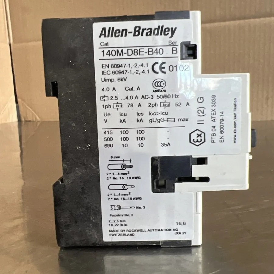 Автоматический выключатель 140M-D8E-B40 Motor Protection Circuit Breaker (MPCB),