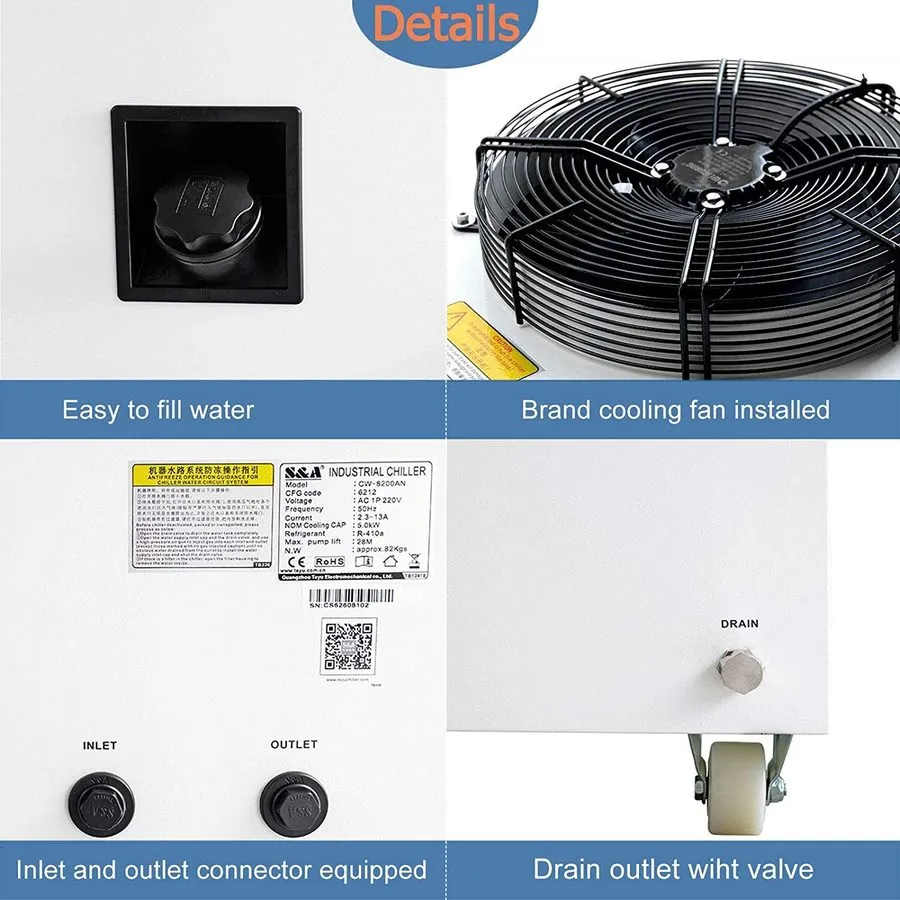 Чиллер S&A CW-6200AI Industrial Water Chiller — фото лота 3