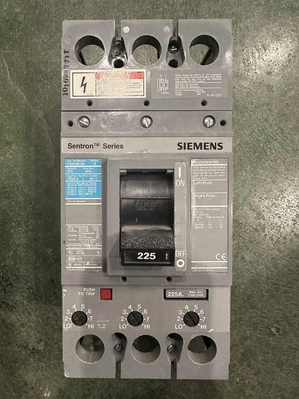 Автоматический выключатель Siemens Sentron FXD63B250 Ser FXD6-A 250 Amp 600 VAC 