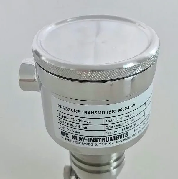 Датчик давления Klay Instruments 8000-F-W Gauge Pressure Transmitter 0-5 Bar 4-2 — фото лота 1