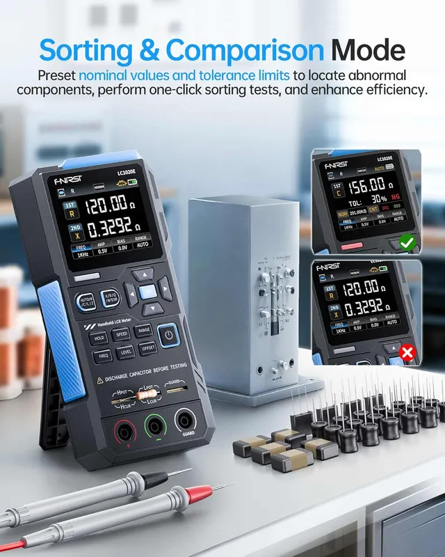 Тестер LC1020E 100kHz LCR Meter, 19,999 Counts Resistor Inductor Capacitor Teste