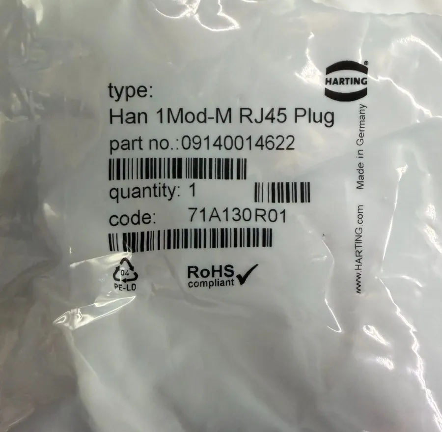 Разъём Harting 09140014622 Modular RJ45 Connectors Han 1Mod-M Plug — фото лота 1