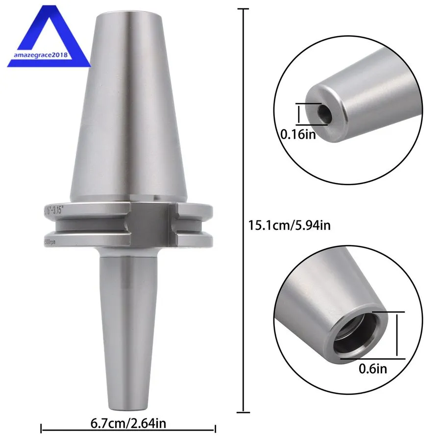 Режущий инструмент CAT40 1/8” × 3.15" Shrink Fit End Mill Tool Holder TIR 0.0002 — фото лота 1