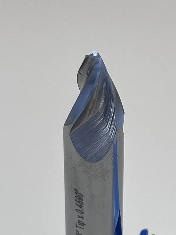 Режущий инструмент ACT T-202C Carbide 20° Tapered End Mill 1/8 Tip 1/2 Shank 3FL — фото лота 2