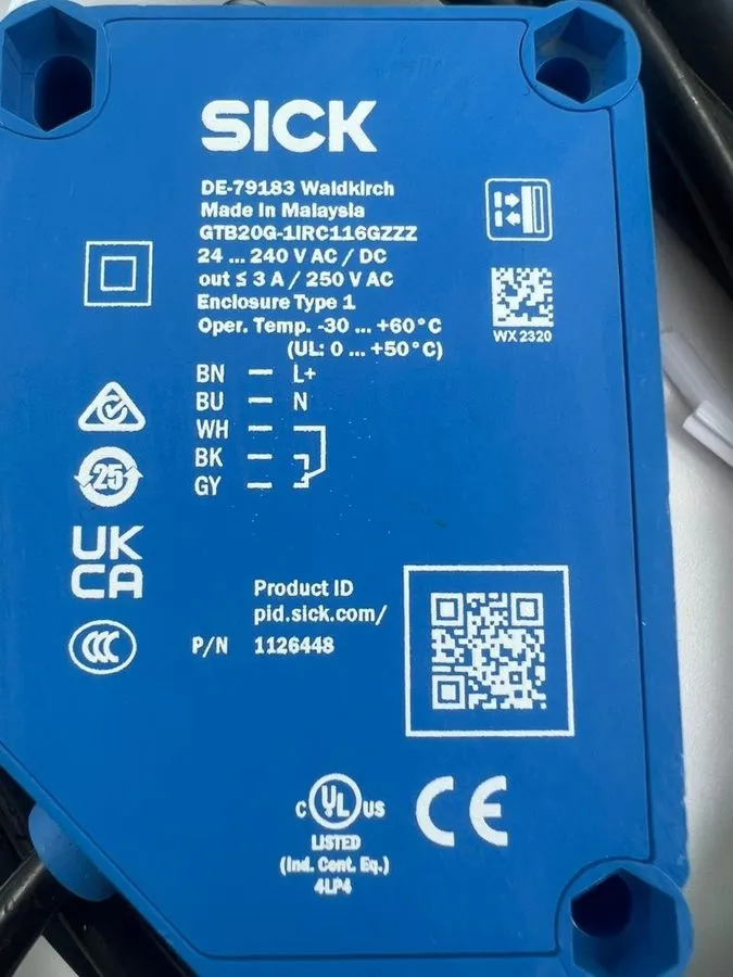 Датчик SICK DE-79183 WALDKIRCH /GTB20G-1IRC116GZZZ PHOTOELECTRIC SENSOR