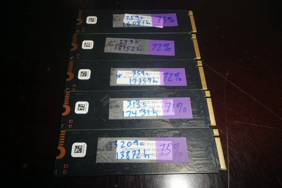 SSD-накопитель Micron 2210 512GB MTFDHBA512QFD NVMe M.2 SSD's (71%-75% Health)