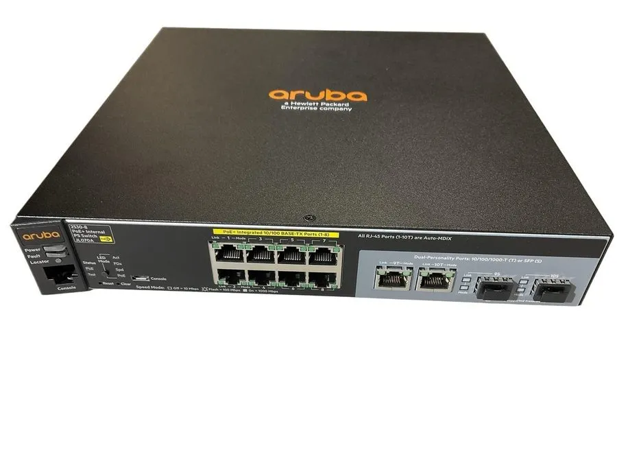 Коммутатор JL070A-61001 ARUBA 2530 8 POE+ INTERNAL PS SWITCH (UNIT ONLY)