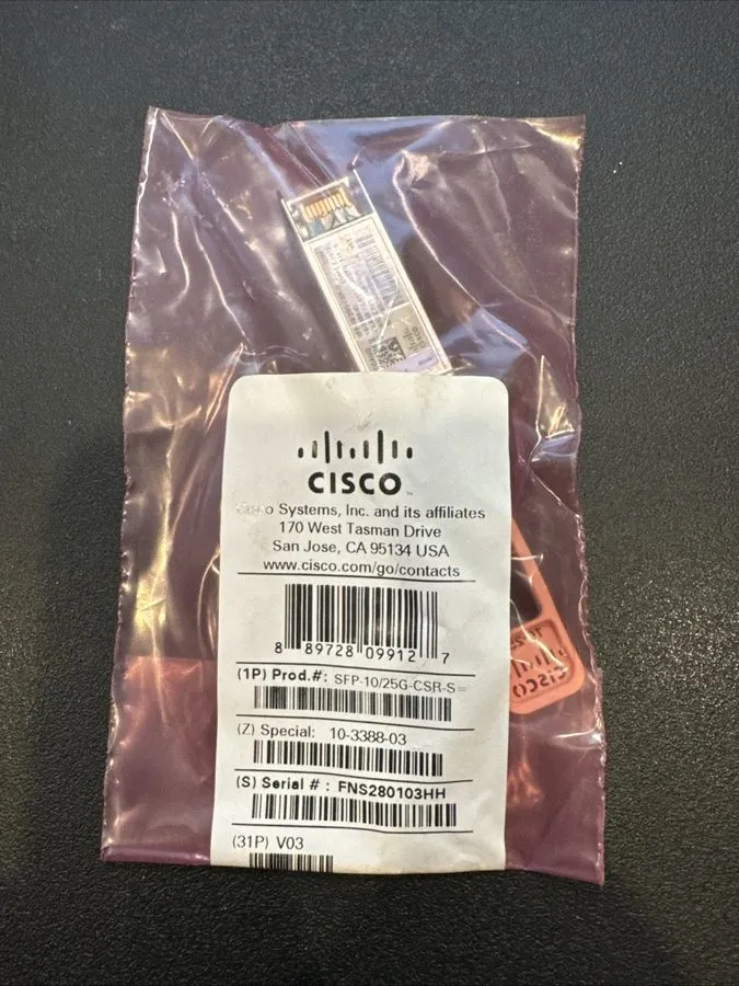 Трансивер GENUINE Cisco SFP-10/25G-CSR-S /25GBASE-CSR SFP28 W/ Hologram