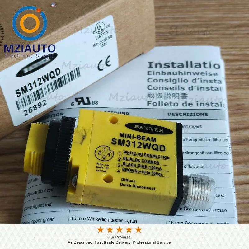 Фотоэлектрический датчик BANNER SM312WQD Photoelectric Switch Sensor