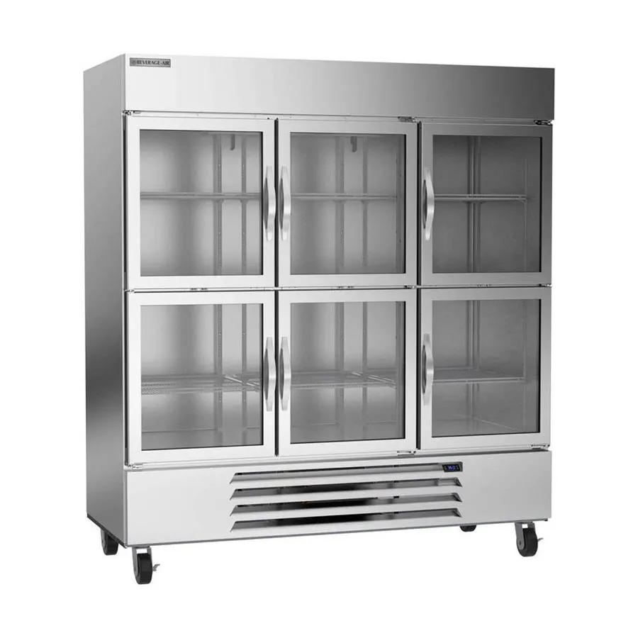 Холодильный шкаф Beverage Air HBR72HC-1-HG 75" 3-Section Reach-In Refrigerator w — фото лота 1