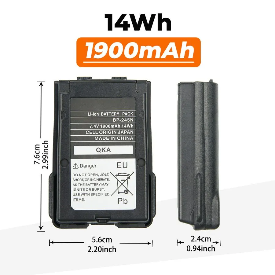 Аккумулятор 7.4V 1900mAh ICOM BP-245H BP-245N Li-ion Battery