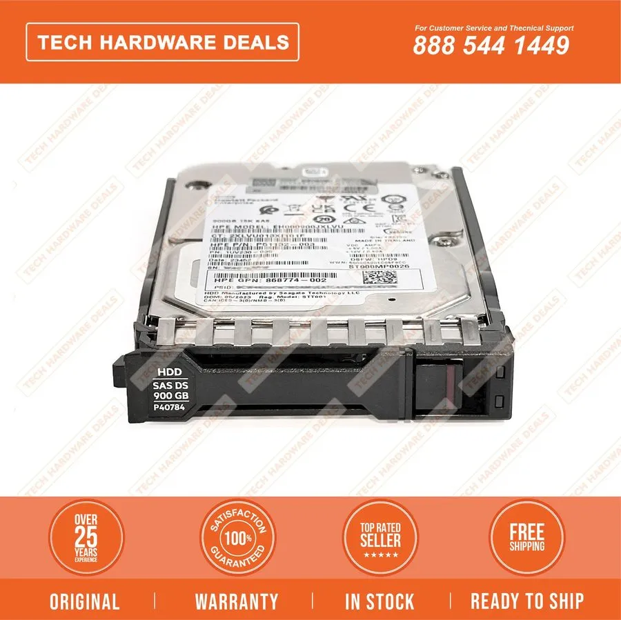 Жёсткий диск HPE 900GB P40432-B21 P40784-001 SAS 12G Mission Critical 15K SFF BC
