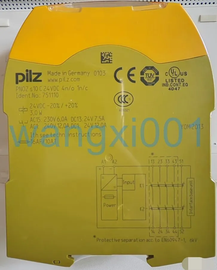Реле безопасности PILZ 751110 PNOZ S10 C 24VDC Relay, 4n/o 1n/c, 750110