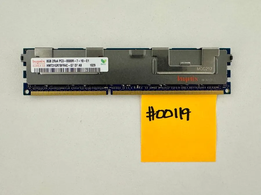 Модуль памяти Hynix 8GB 2RX4 PC3-8500R DDR3 RAM HMT31GR7BFR4C-G7 Server RAM — фото лота 1