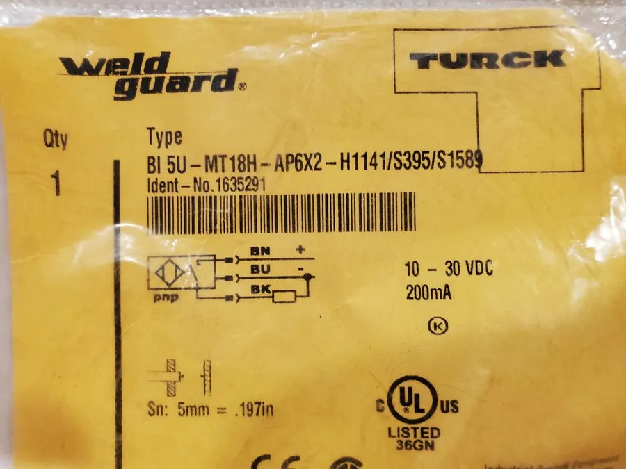 Датчик приближения Turck BI5U-MT18H-AP6X2-H1141/S395/S1589 Proximity Sensor 5mm 