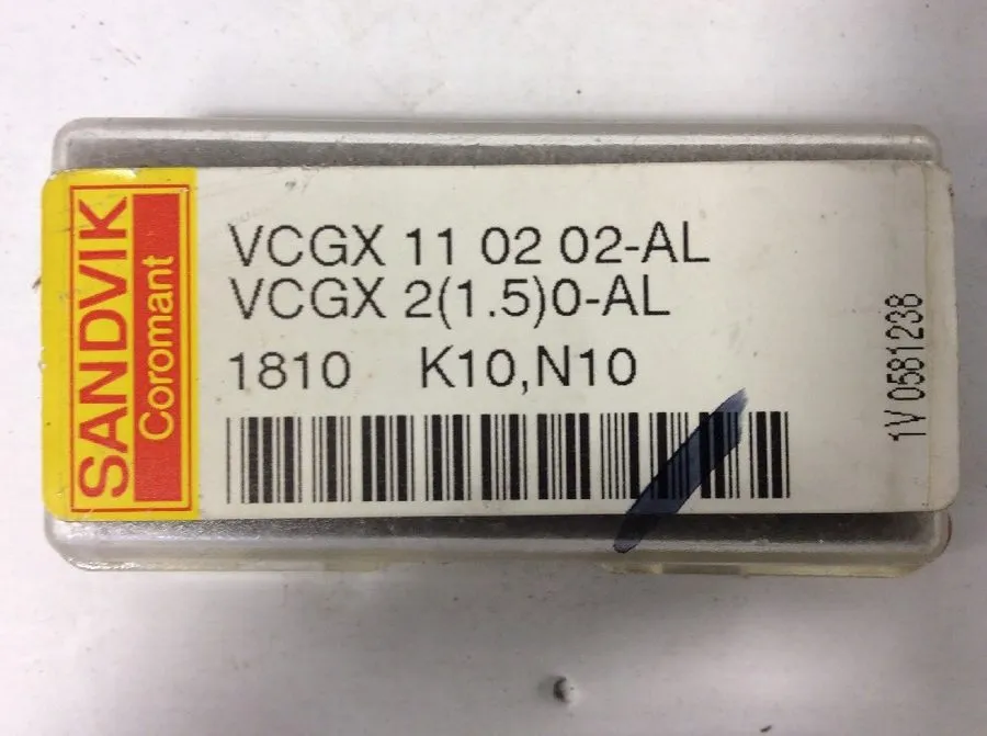 Режущий инструмент Sandvik Coromant T-Max U Carbide Turning Insert VCGX 2(1.5)0- — фото лота 1