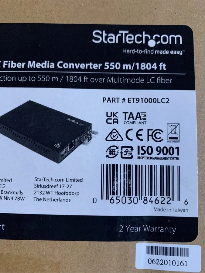 Медиаконвертер StarTech Gigabit Ethernet to Multi Mode LC Fiber Media Converter 
