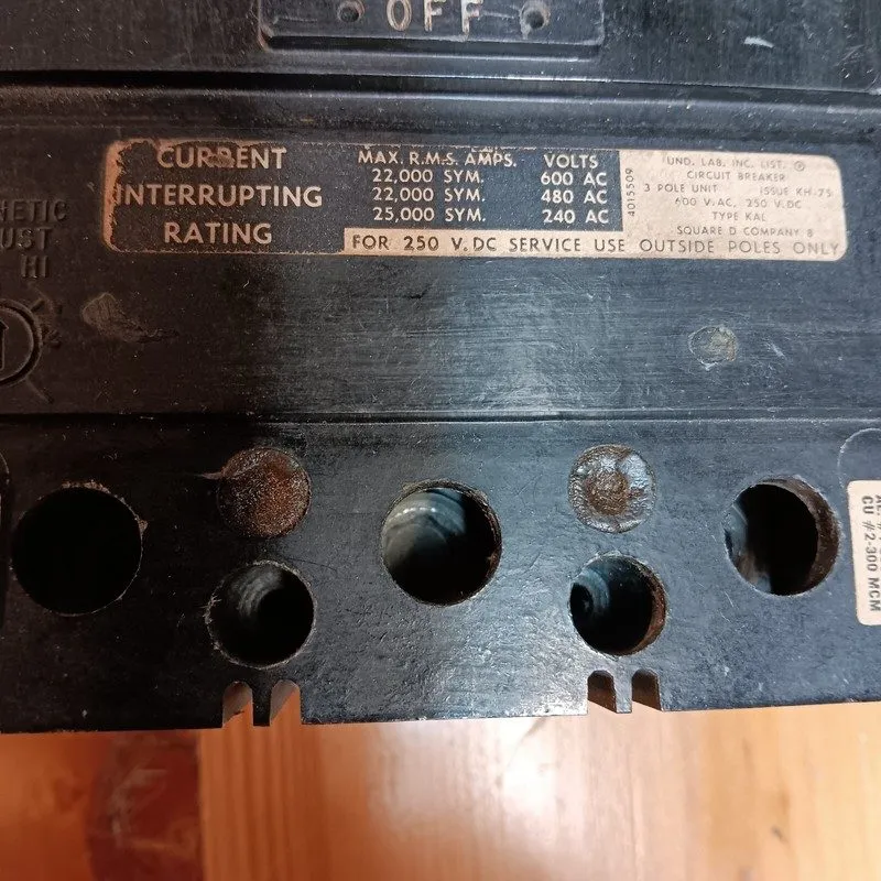 Автоматический выключатель Square D KAL36150 3 Pole 150 Amp 600 Volt 25kA@480V C — фото лота 3