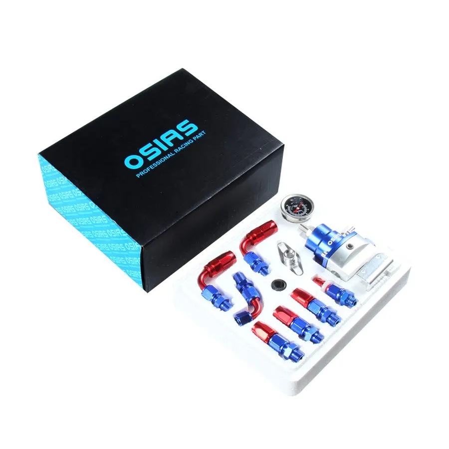Фитинг Fuel Pressure RegulatorAluminum Adjustable Autos160PSI Gauge AN 6 Fitting