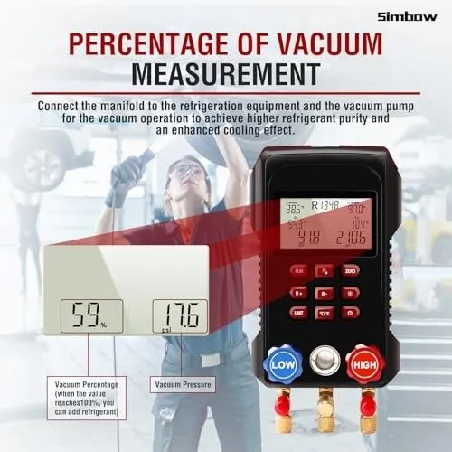 Манометрический коллектор Digital HVAC Gauge, Aprvtio AMF-300 AC Manifold Gauge 