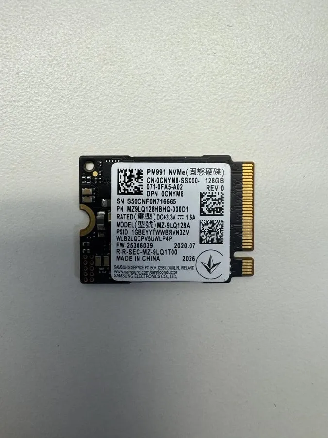 SSD-накопитель Lot of Samsung PM991 128GB M.2 2230 NVMe PCIe Gen3x4 SSD MZ9LQ128 — фото лота 2