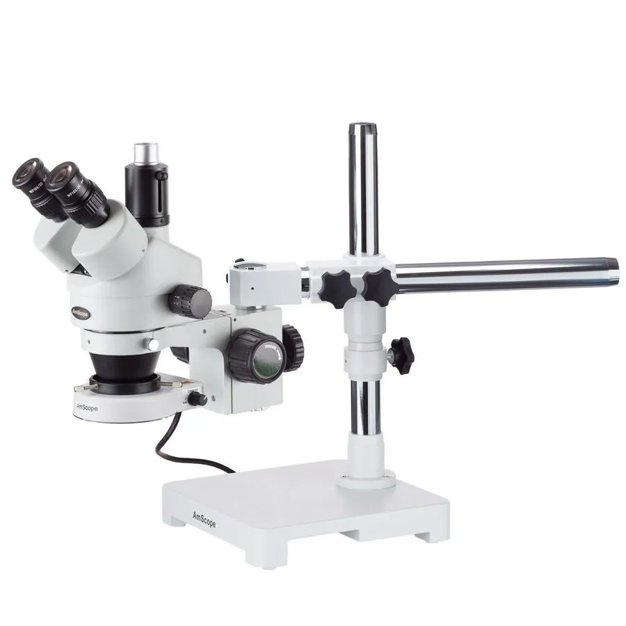 Микроскоп AmScope 7X-45X Trinocular Stereo Microscope with Aluminum 80-LED Ring