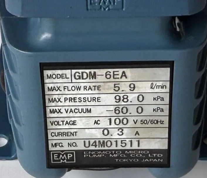 Анализатор Enomoto Micro Pump GDM-6EA Motor-Driven Air Pump 5.9 L/min Chemistry 