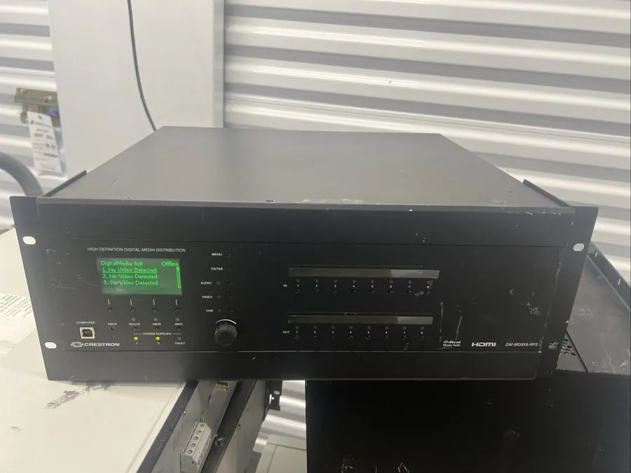 Видеокоммутатор Crestron DM-MD8X8-RPS 8x8 Media Switcher w/ 4K DSP & Fiber Cards