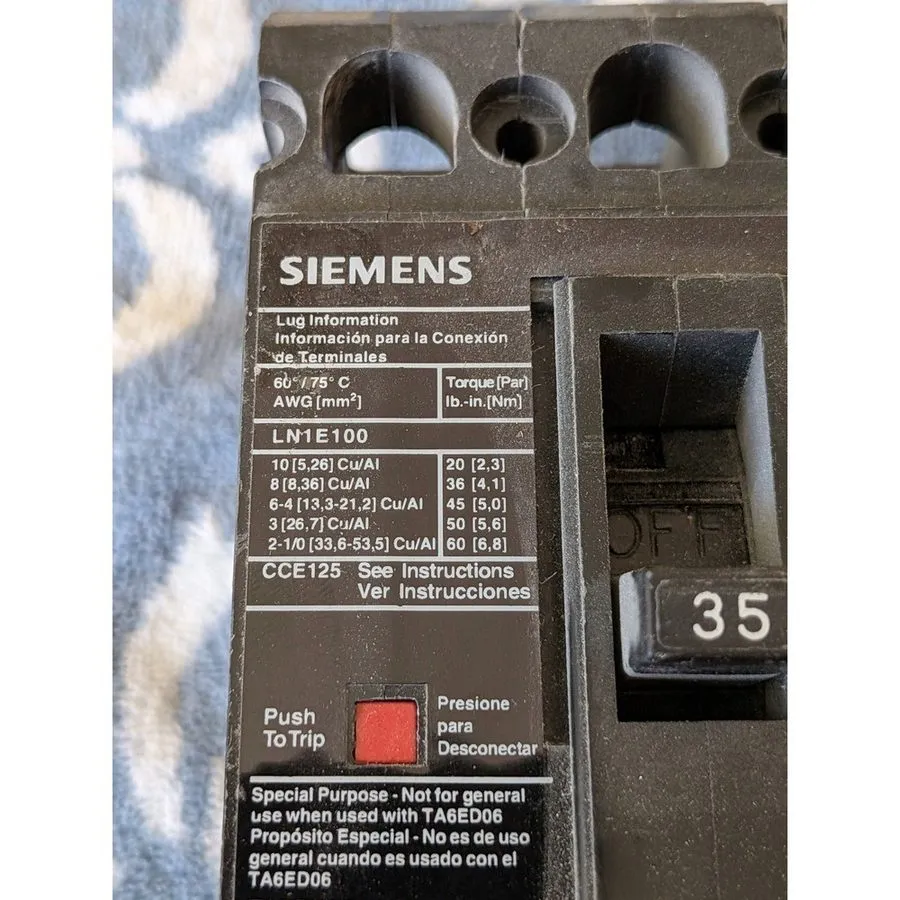 Автоматический выключатель Siemens HED43B035 Sentron Series Circuit Breaker 35A — фото лота 1