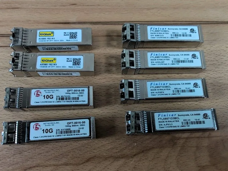 Медиаконвертер Mixed Finisar, F5, 10Gtek 10G SFP+ 850nm 300m Transceiver Modules