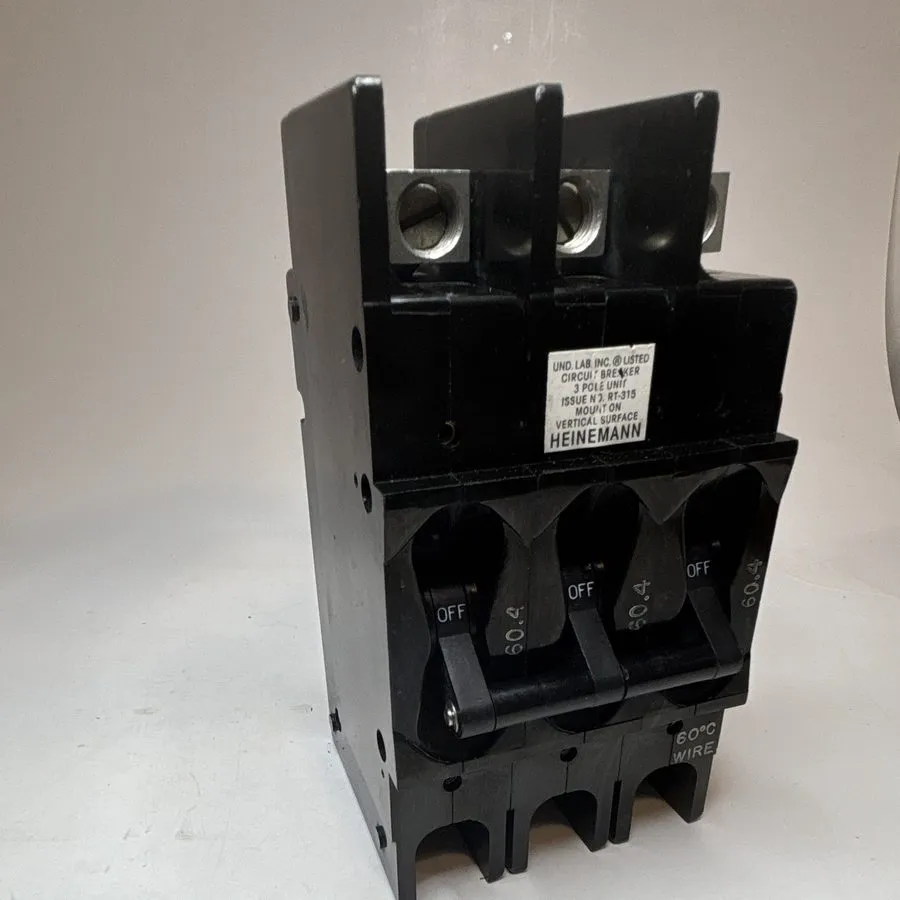Автоматический выключатель Heinemann HH83X348-B 35A 3-Pole Circuit Breaker 480V  — фото лота 2