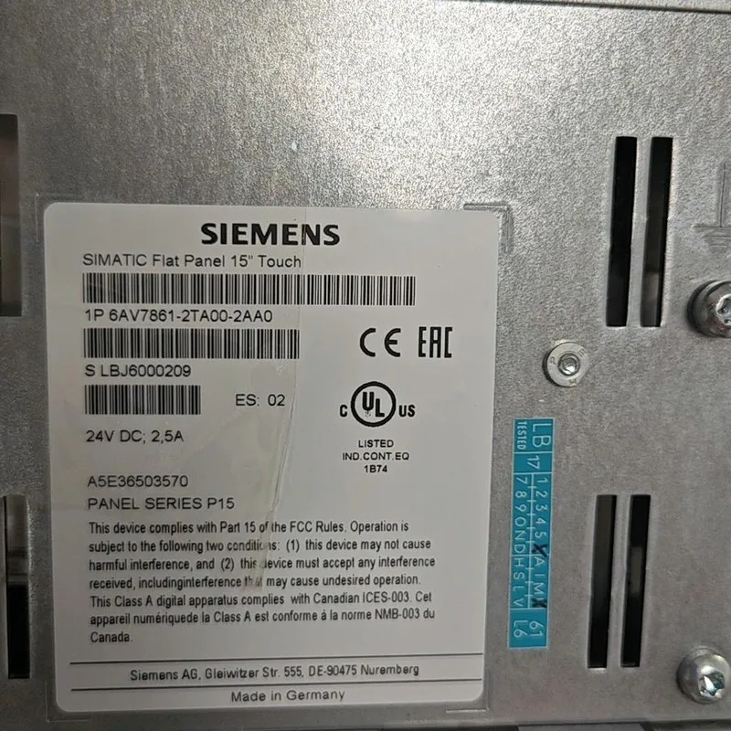 Панель оператора Siemens SIMATIC HMI 6AV7861-2TA00-2AA0 Panel Good OK