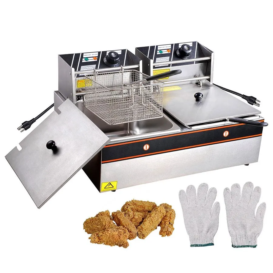 Фритюрница WeChef Electric Deep Fryer Commercial Restaurant Hotel 10L-24L Tank F — фото лота 2