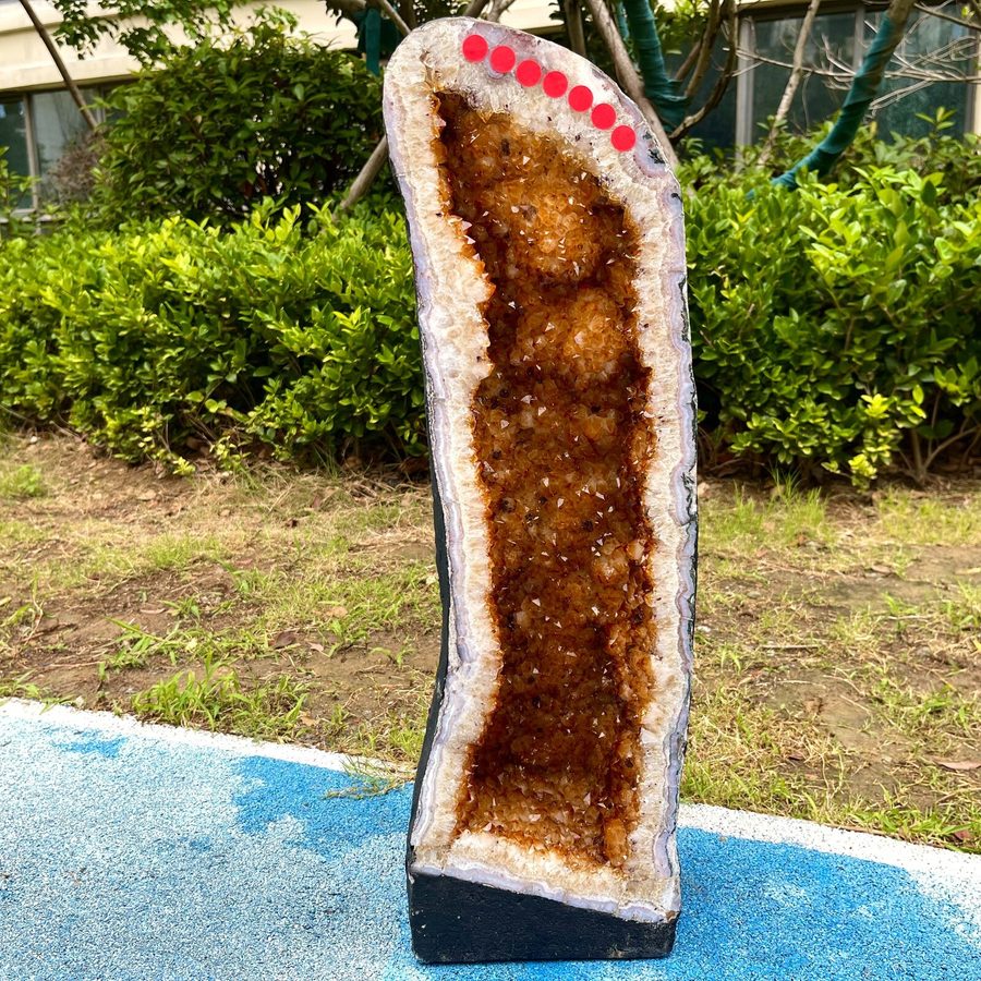 Лабораторный прибор 57.2LB TOP Natural citrine geode quartz carved crystal clust