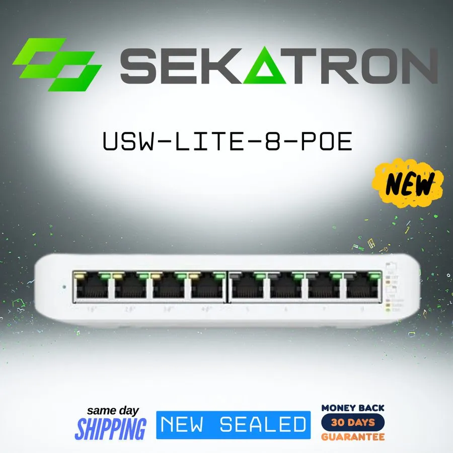 Коммутатор Ubiquiti UniFi USW-Lite-8-PoE 8-Port Gigabit PoE Ethernet Switch