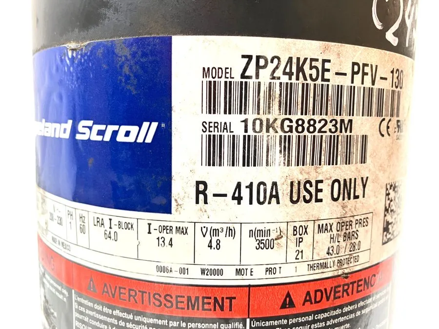 Компрессор 2 Ton, ZP24K5E-PFV-130, R410A, 220V, Compressor Copeland Scroll 24,00