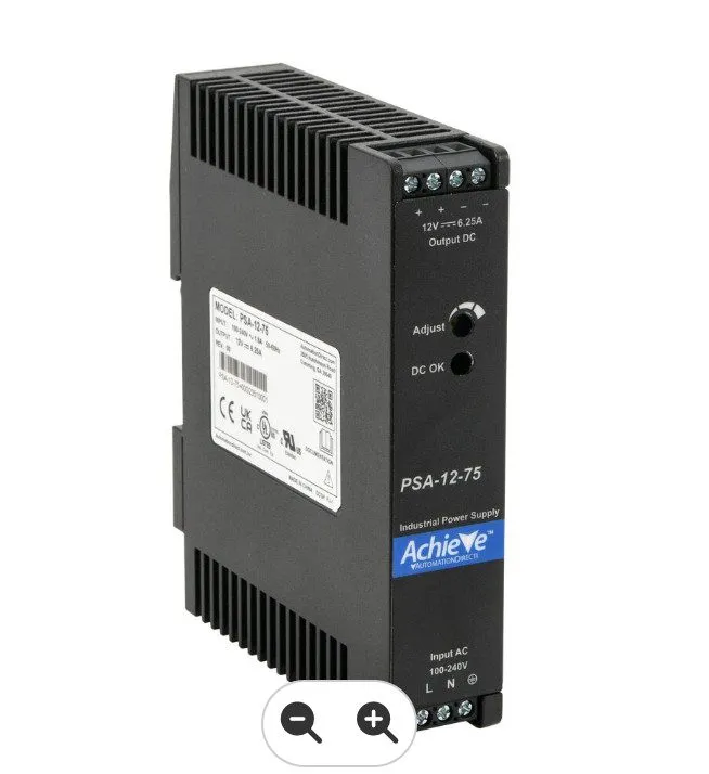 Блок питания AchieVe PSA-12-75 12V 6.2A 75W Switching Power Supply DIN Rail 120- — фото лота 1