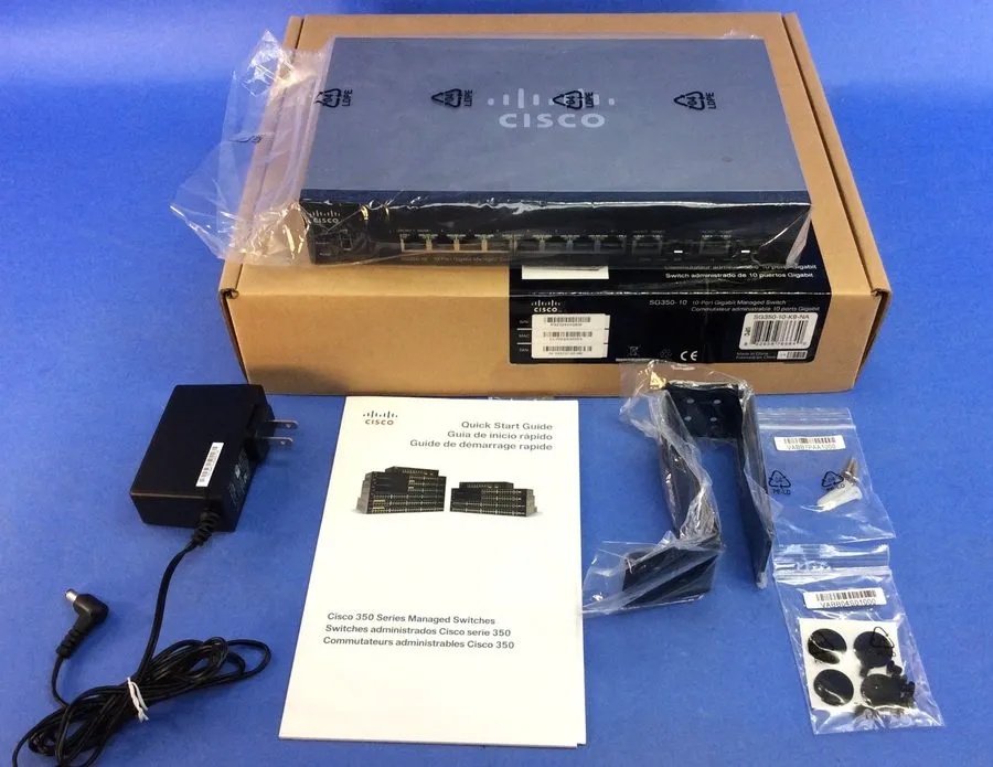 Коммутатор Cisco SG350-10-K9-NA 10-Port Gigabit Managed Switch — фото лота 1