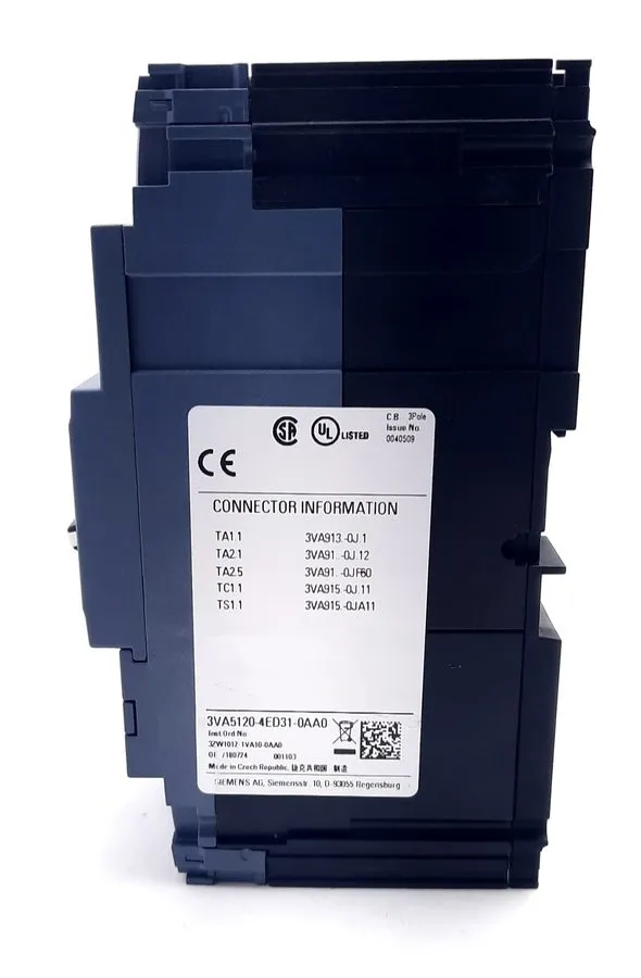 Автоматический выключатель Siemens 3VA5 3VA5120-4ED31-0AA0 Molded Case Breaker 3