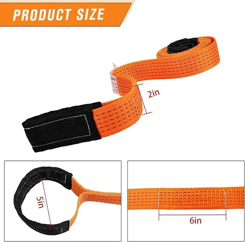 Строп 2" x10FT Heavy Duty Nylon Lifting Sling Strap, 15000lb Capacity Super Stur — фото лота 3