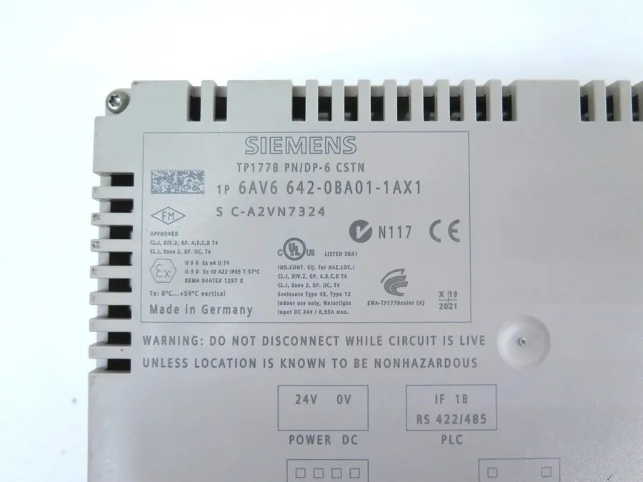 Панель оператора TP177B COLOR PN/DP-6 CSTN 6AV6642-0BA01-1AX1 SIEMENS SIMATIC HM