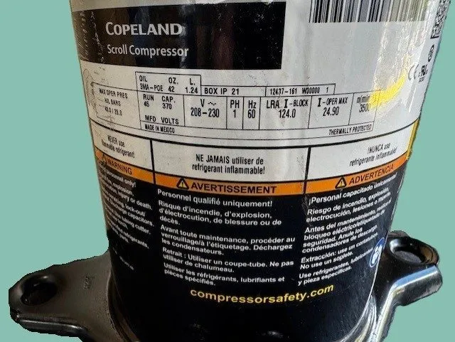Компрессор Copeland ZP40K6E-PFV-130, Scroll compressor, 220V, R-410a, Single Pha